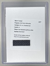 Karl Mecklenburg Marcus Allen 2025 Panini Silhouette VS 1 on Booklet Auto /99
