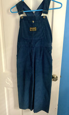 Washington Dee Cee Corduroy Jrs 11/12 Overall Dress Blue Vintage 1970s Excellent