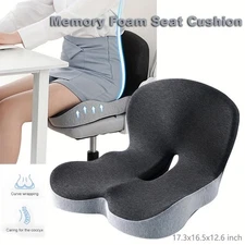 Memory Foam Seat Cushion – Ergonomic Office Chair Cushion for Back Pain Relief