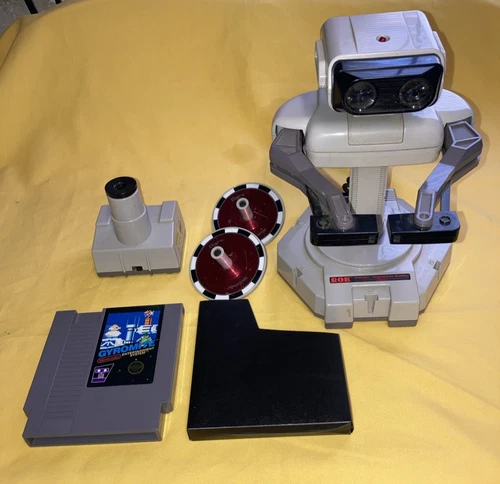 Vintage Nintendo R.O.B. the Robot, Gyro Spinner, Gyromite Game Lot