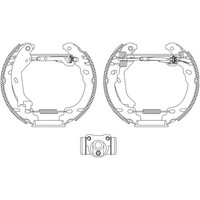 Hella BREMSBACKEN-SATZ 180Mm Hinterachse Passend FüR Fiat 500 Panda Ford KA |