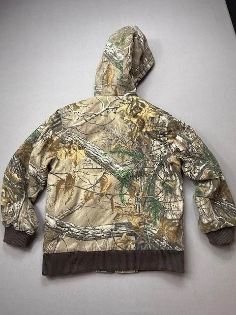 Carhartt Jacket Youth Medium 10-12 Realtree Xtra Hooded Quilted Zip Hunting - Image 3 of 4
