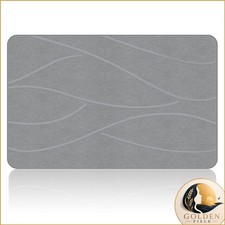 VEELOIM Stone Bath Mat, Diatomaceous Earth Shower Mat For Bathroom Grey