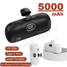 5000mAh Mini Power Bank External Battery For iPhone 17 16 15 Type C Fast Charger