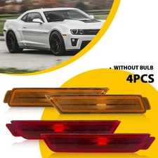 For 2010-2015 Chevy Camaro Front Rear Bumper Side Marker Light Lamps Set of 4PCS