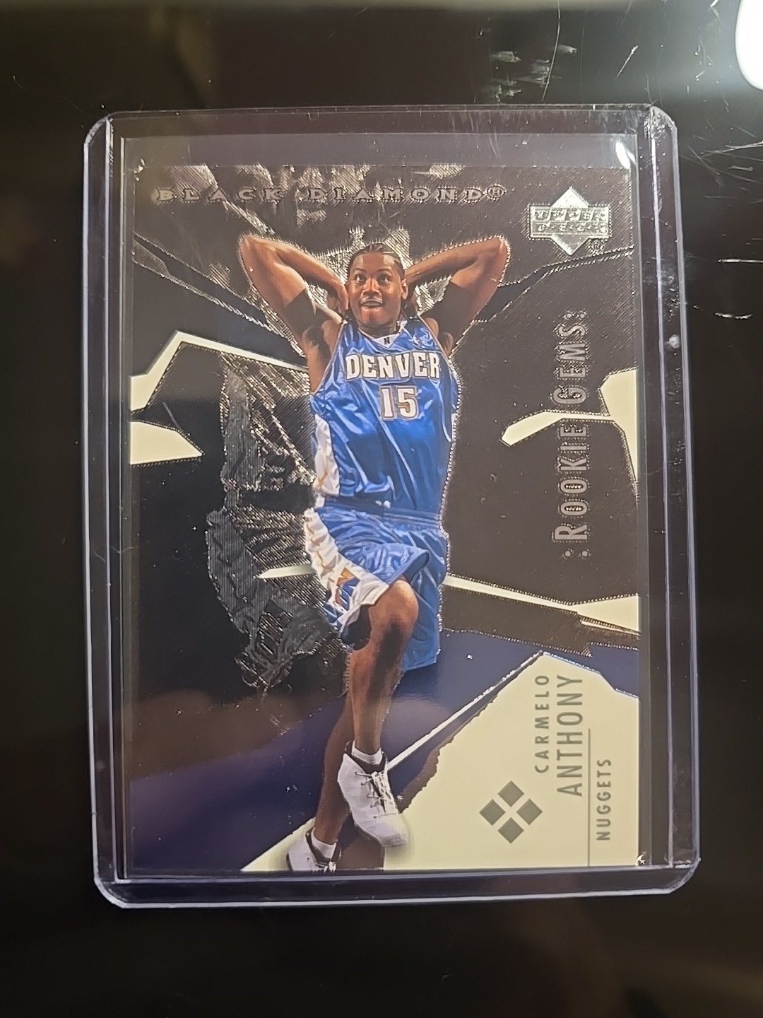2003-04 Upper Deck Black Diamond - Rookie Gems Carmelo Anthony #186 (RC)