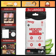 2 Chlorhexidine Wipes for Dogs  Cats  Antibacterial Antifungal Hot Spot Relie