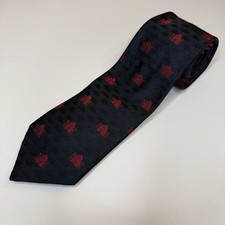 Burberrys Of London Silk Designer Men's Navy Tie Taj Mahal 3.5  x 56   Vintage