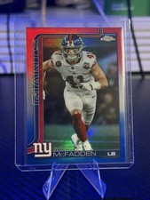2025 Topps Chrome Micah McFadden #232 Red White Blue Refractor Giants