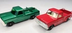 Matchbox LESNEY Lot Of 2 Superfast Ford Pick Up Red & Green Vintage