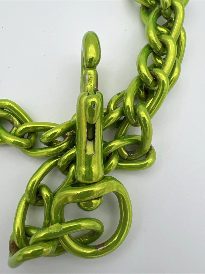 Platinum Pets Coated Chain Dog Leash Nylon Handle Corona Lime - Image 4 of 4