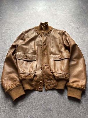 Vintage Type 70-s USAAF Type A-1 Leather Bomber Flight Jacket