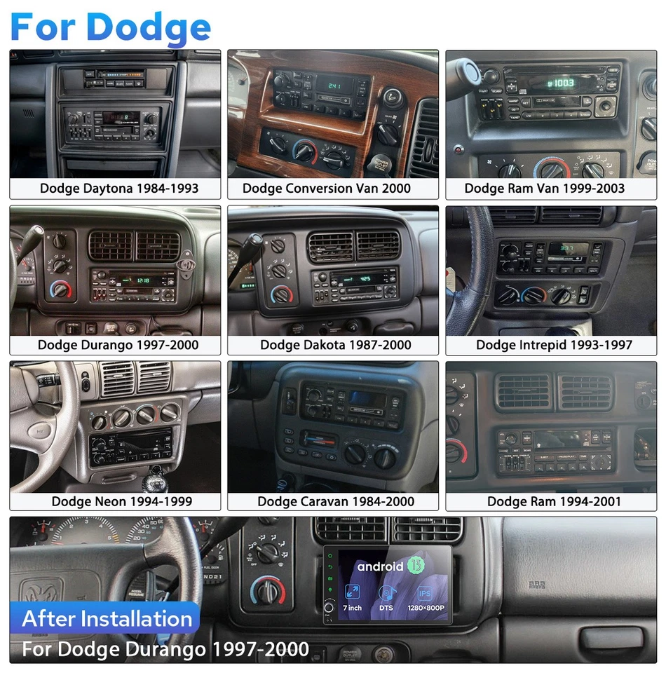  JOYING Qualcomm Head Unit 7 inch For Cherokee 1997-2001 with Volume Knob FM BT - Image 4 of 4