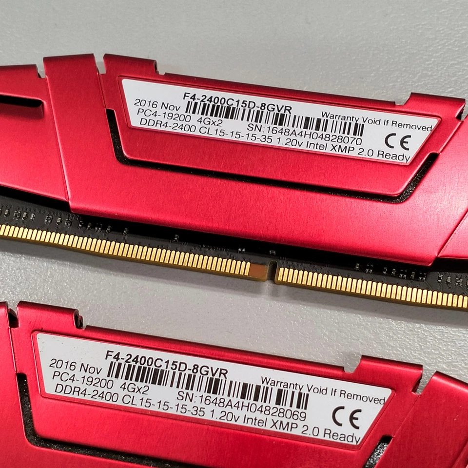 G.Skill Ripjaws 8GB (2 X 4GB) DDR4 RAM PC4-19200 2400MHz DIMM F4-2400C15D-8GVR - Image 4 of 4