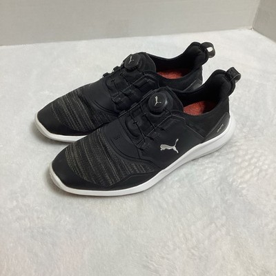PUMA Ignite Golf Shoes Size 10 Spikeless with BOA CABLE SYSTEM Black White