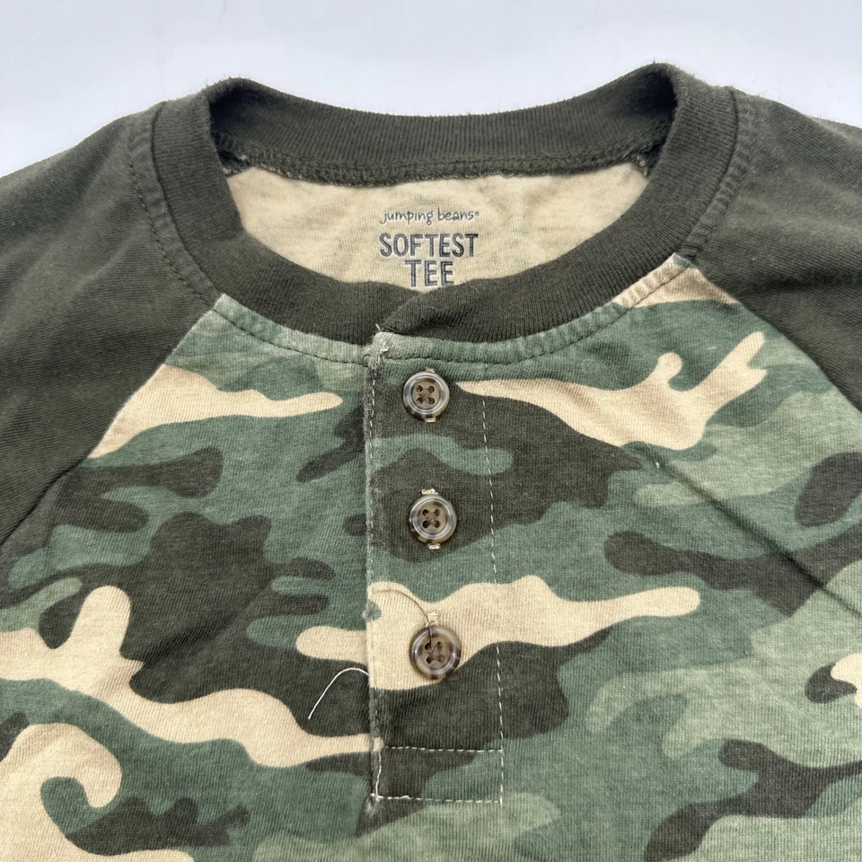 Jumping Beans Softest Tee T-Shirt Youth Boy Size 7 Camouflage Aop Green..#32831 - Image 2 of 4
