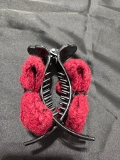 Red Bow Claw Clip