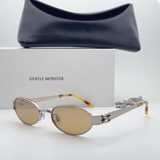Gentle Monster CALI Metallic Silver Frame Oval Men's Sunglasses 54 20-140