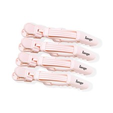 4 Pack Blush Alligator Hair Clips Wide Teeth DoubleHinged Sectioning