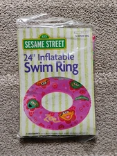 Vintage Sesame Street Swim Ring Inflatable 24"