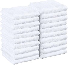 Salon Towels 100 Cotton Towel Pack Of 12 White Spa Towel in 16x27 inches.
