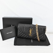 Rank A  AUTH Saint Laurent Mix Matelasss Long Wallet P4959S803
