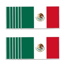 12pcs Flag Stickers Mexican Eagle Decals Countries Flag Sticker 3 Inches Mexico