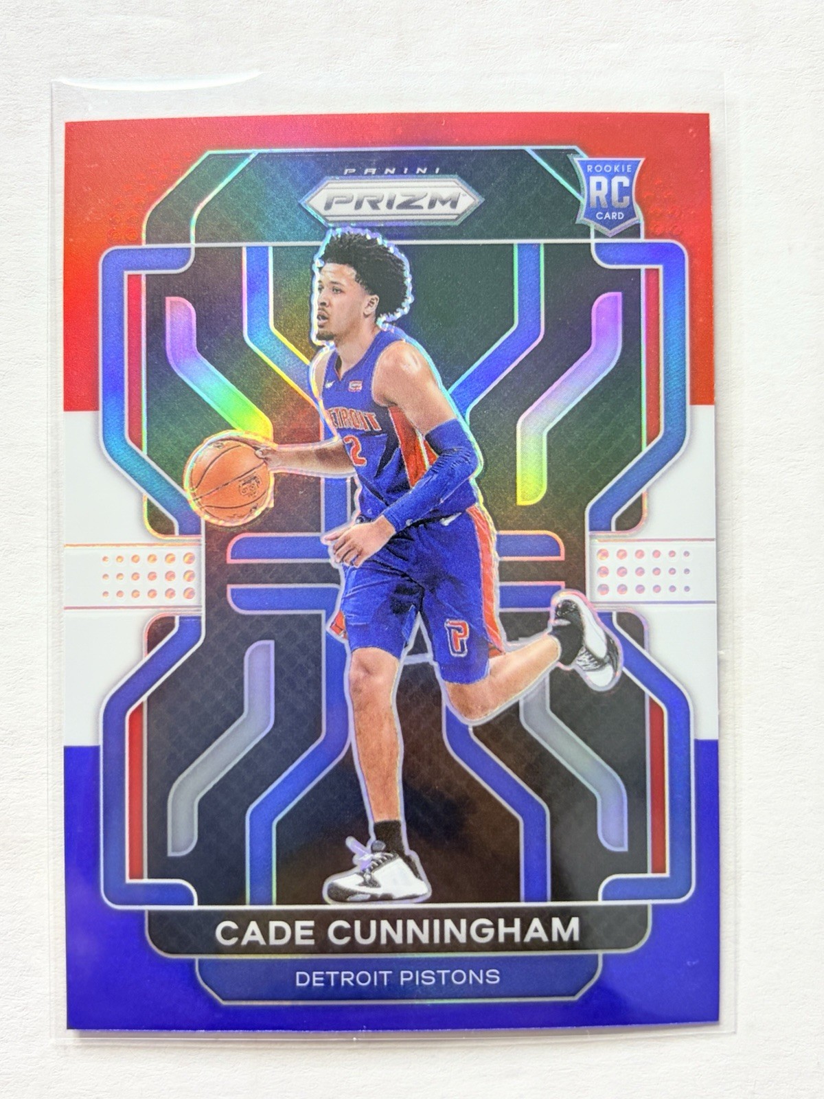 Cade Cunningham 2021-22 Prizm #282 Red White Blue Prizm (RC) Detroit Pistons