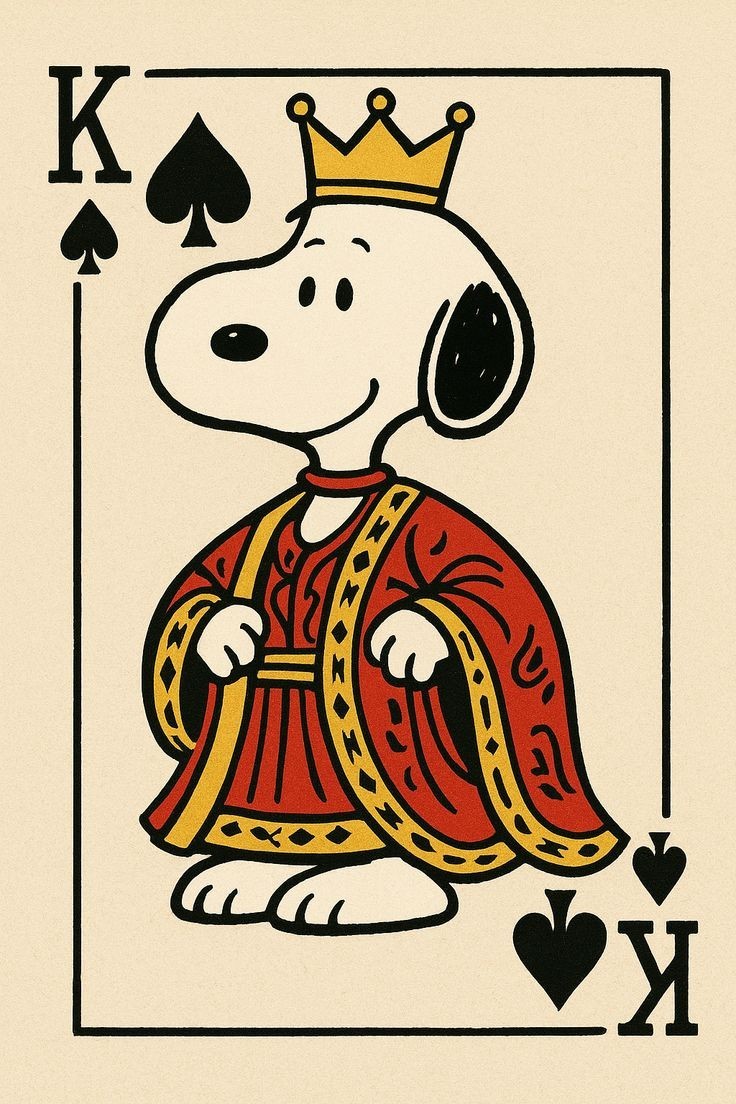 King Snoopy Card Cute Repro Print Poster 13x19