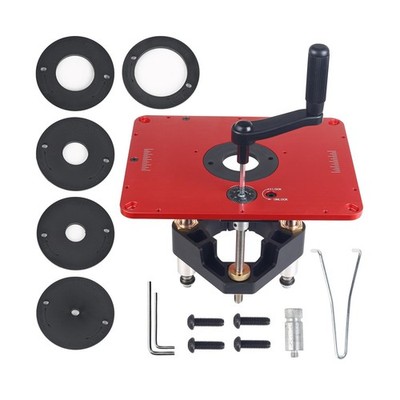 Router Lift for 3-1/2'' Diameter Motors, Precision Woodworking Router Table In...