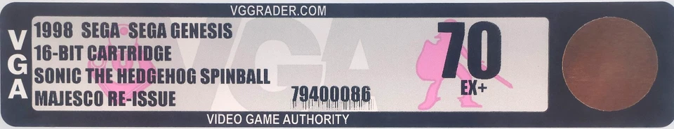 Sonic Spinball - Sega Genesis Majesco Print - VGA 70 EX+ Graded - The Hedgehog - Image 3 of 4