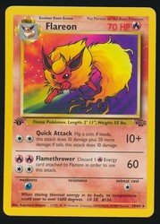 Pokemon TCG Flareon 19/64 Jungle 1st Edition Non-Holo Rare