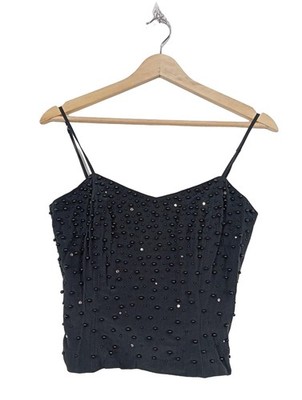 APART Spaghettiträger Top Damen Top Gr. DE 34 schwarz Elegant