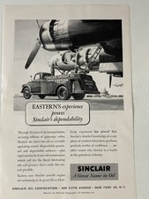 1951 Sinclair Motor Oil Print Ad Eastern's Experience Proves Dependability