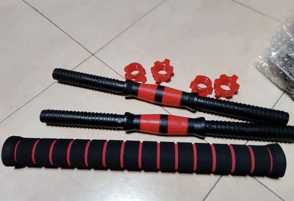Set di 2 manubri convertibili in bilanciere, 20kg foto 5