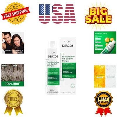 Dercos Dandruff Shampoo, Antifungal Dry Scalp Treatment & Itchy Scalp Relief,...