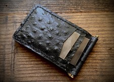 Ostrich leather money clips for men