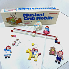 Knickerbocker Raggedy Ann Andy Musical Nursery Mobile 1970s Original Box Vintage