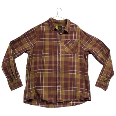 Browning Plaid Flannel Shirt Mens Size XL Pocket Button Outdoors | eBay