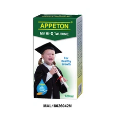 APPETON Multivitamin Hi-Q Taurine Syrup For Healthy Growth - 6 Boxes X 120ml