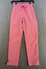 Figs Technical Collection Pink Cargo Scrub Pants Womens Size XXS See Pics
