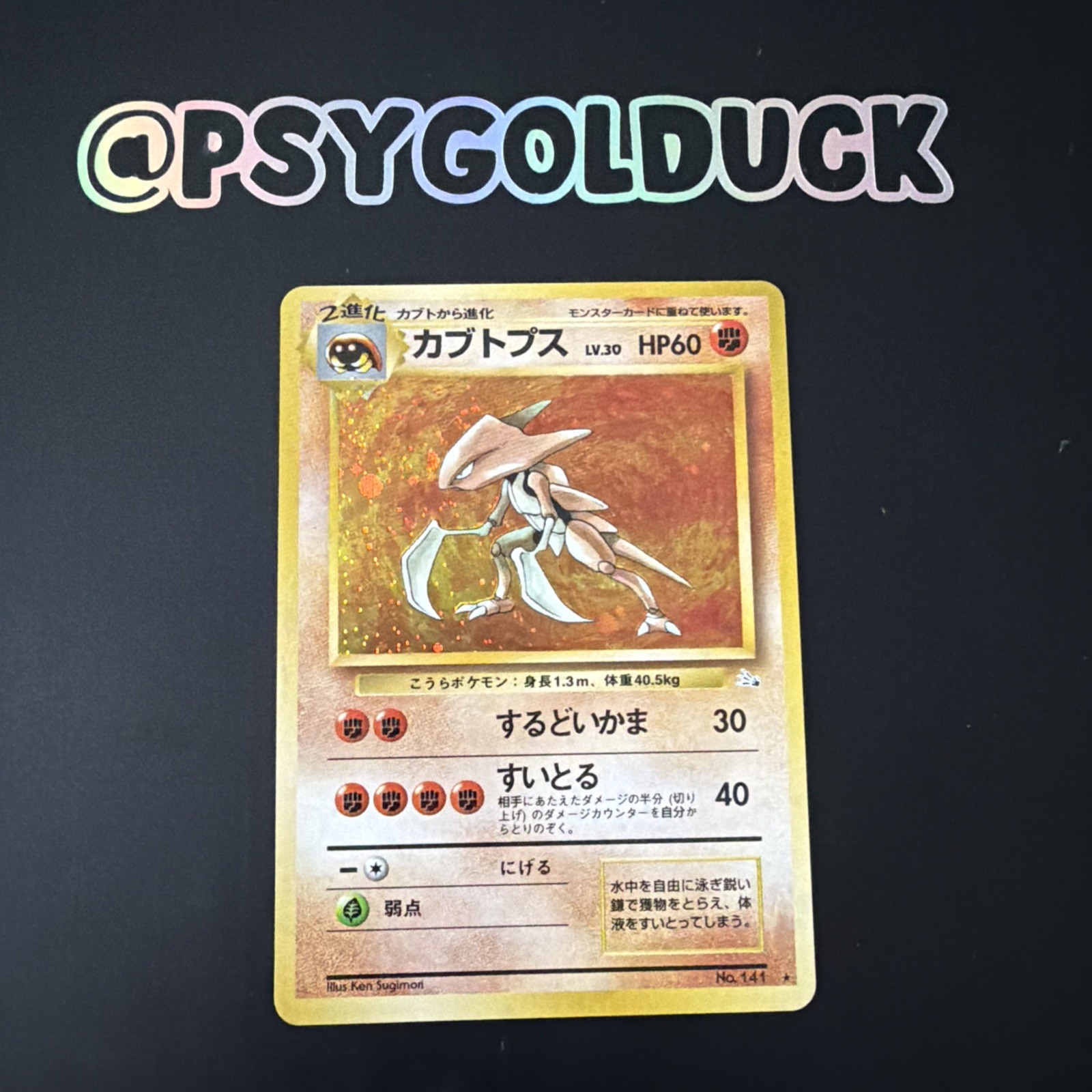 【美品】旧裏 カブトプス No.141 ホロ カブトプス 旧裏 141 1枚の通販 BungBung（1220165681） | magi