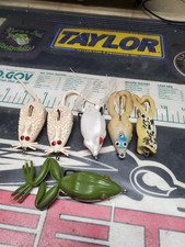 Frog Mouse Vintage Topwater Fishing Lures Lot of 6 Bass Pike 
