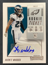 2018 PANINI CONTENDERS ROOKIE TICKET AUTO AVONTE MADDOX #142