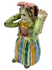 Cestino da trasporto donna anni 40 ceramica maiolica italiana ICAM Vietri Sul Mare