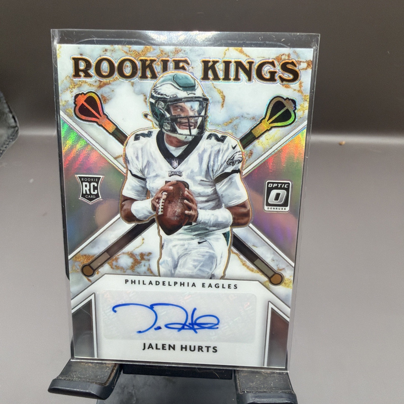 2020 Panini Donruss Optic Jalen Hurts Rookie Kings Auto /49
