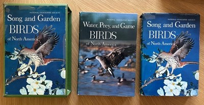 VINTAGE 1965 Boxed set 2 Nat Geo Bird Books Songbirds & Water/Prey/Game birds