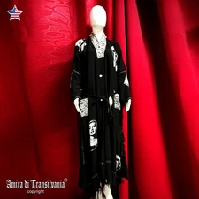 Womens Trench Coat Patchwork Luxury Haute Couture Fashion Embroidered Overcoat