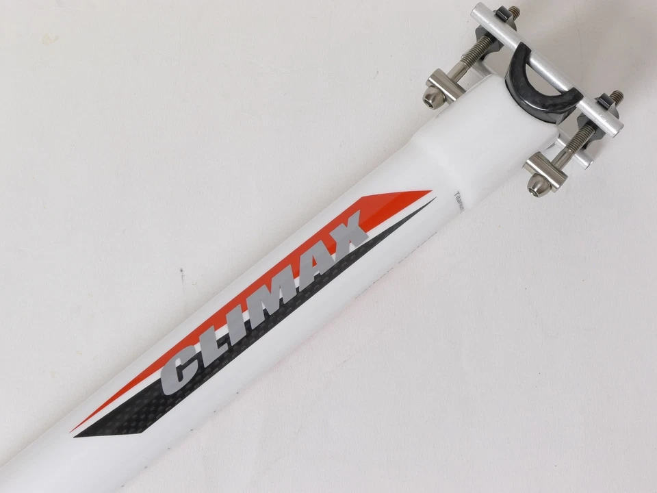 Tija de sillín de carbono brillante Climax sp02c 3K 31,6 mm/143 g Tija de sillín profesional Herrajes Ti Foto 4 de 4