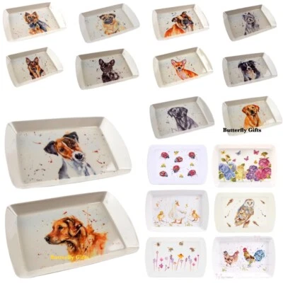 LESSER AND PAVEY William Morris Coffee Tea Serving Tray Butterfly Hen Cow Farm Music Size Small